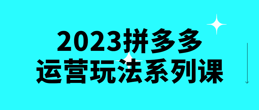 2023拼多多运营玩法系列课-趣奇资源网-第3张图片 2023拼多多运营玩法系列课-趣奇资源网-第3张图片